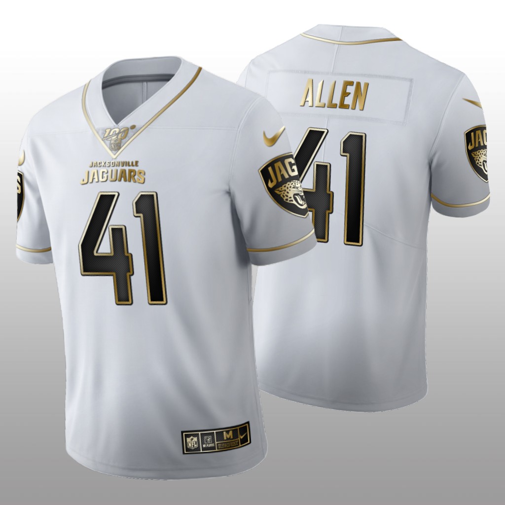 Jacksonville Jaguars Josh Allen White Golden Edition Jersey 100th Season Men's
