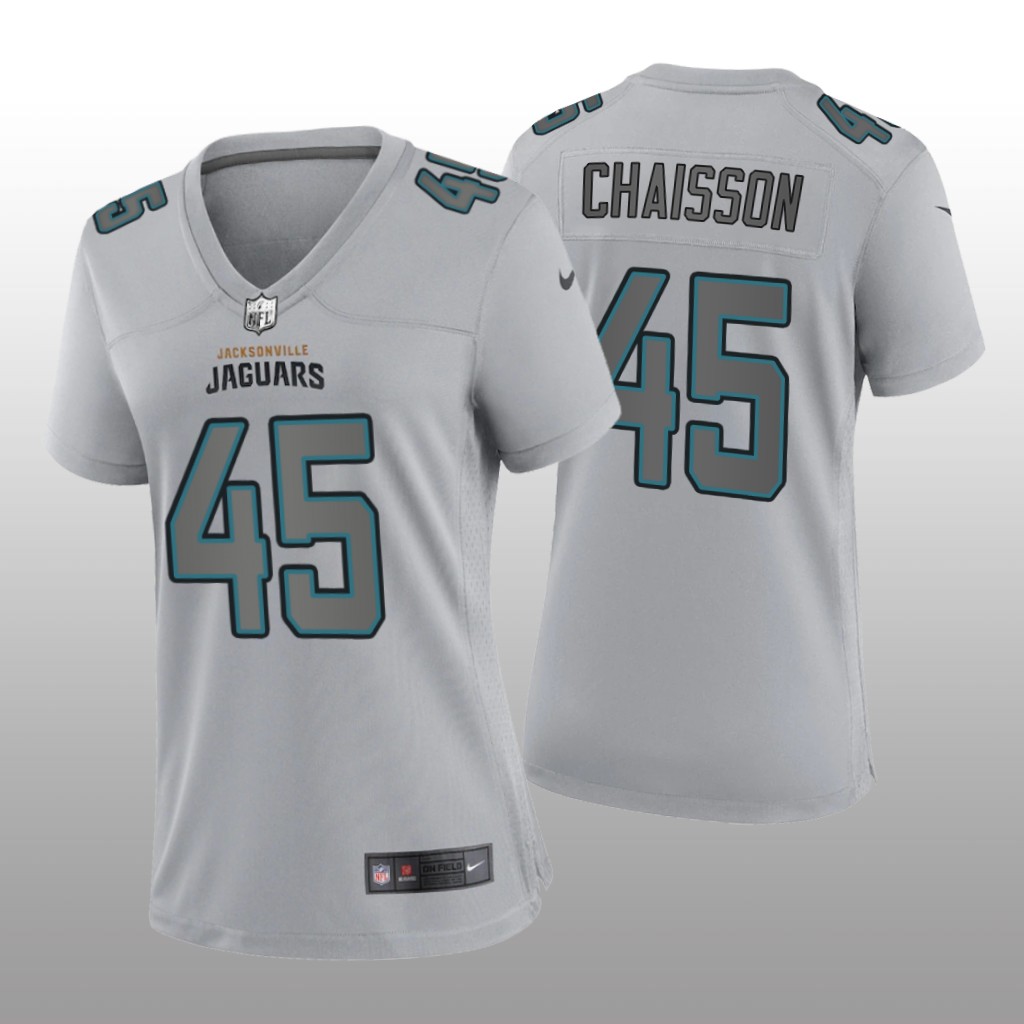 Jacksonville Jaguars K'Lavon Chaisson Gray Jersey Atmosphere Fashion Game - Women's