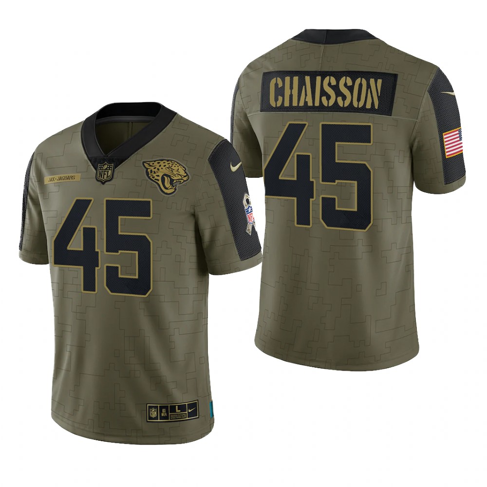 Jacksonville Jaguars K'Lavon Chaisson Olive Limited Jersey 2021 Salute To Service - Men's