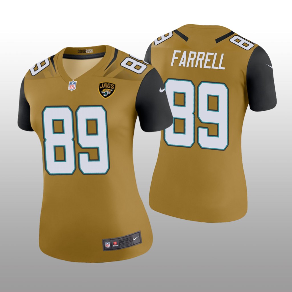 Jacksonville Jaguars Luke Farrell Gold Jersey Color Rush Legend - Women's