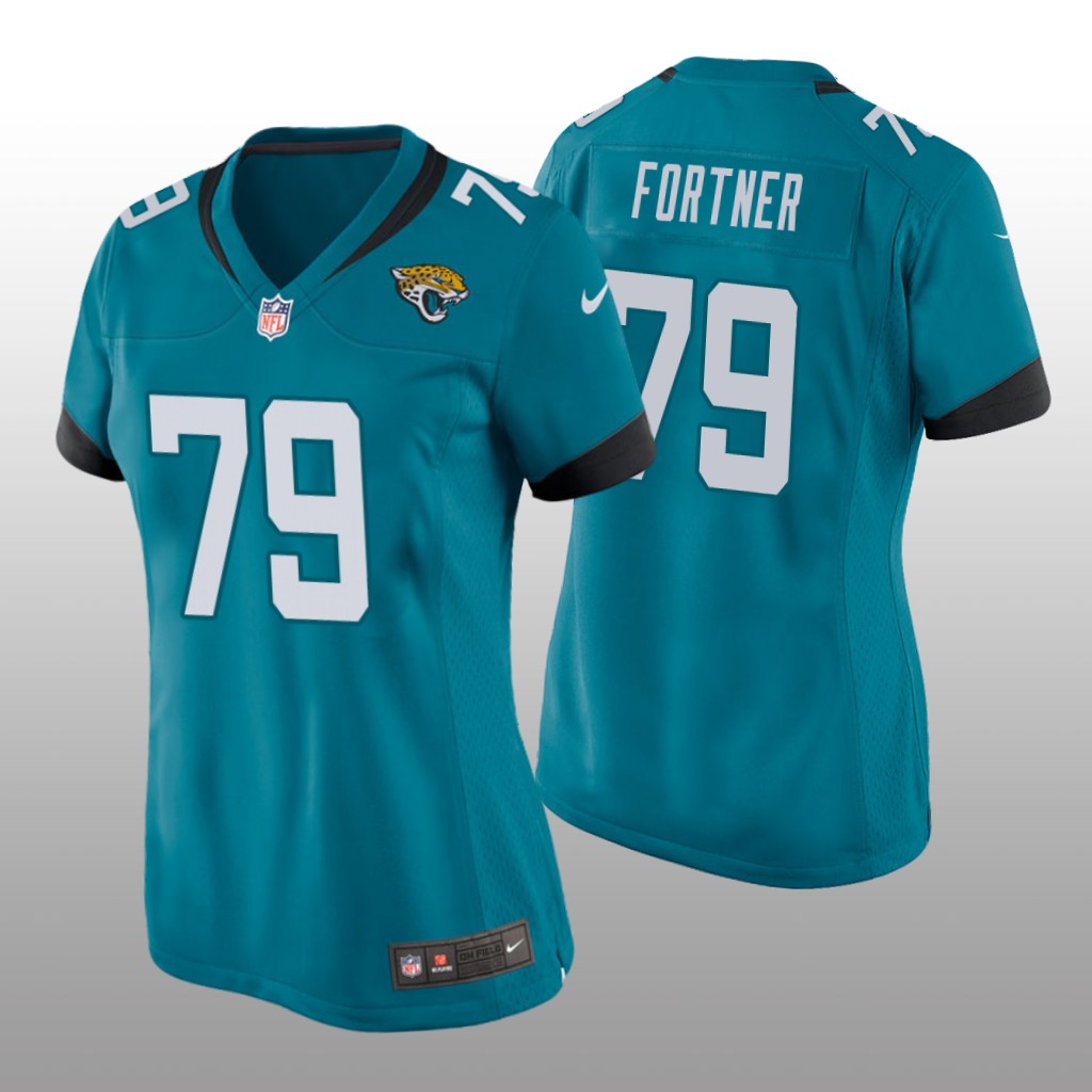 Jacksonville Jaguars Luke Fortner Teal Jersey Game - Women's