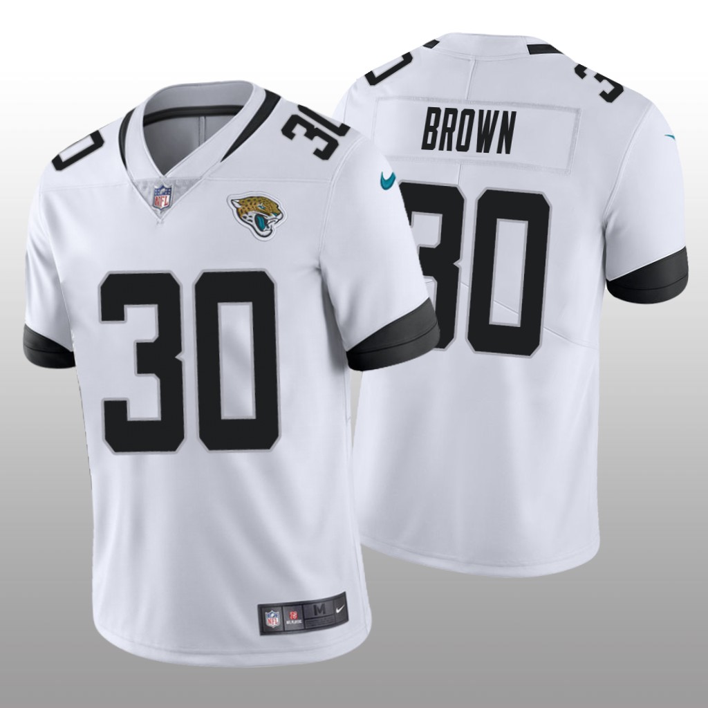 Jacksonville Jaguars Montaric Brown White Jersey Vapor Limited Men's