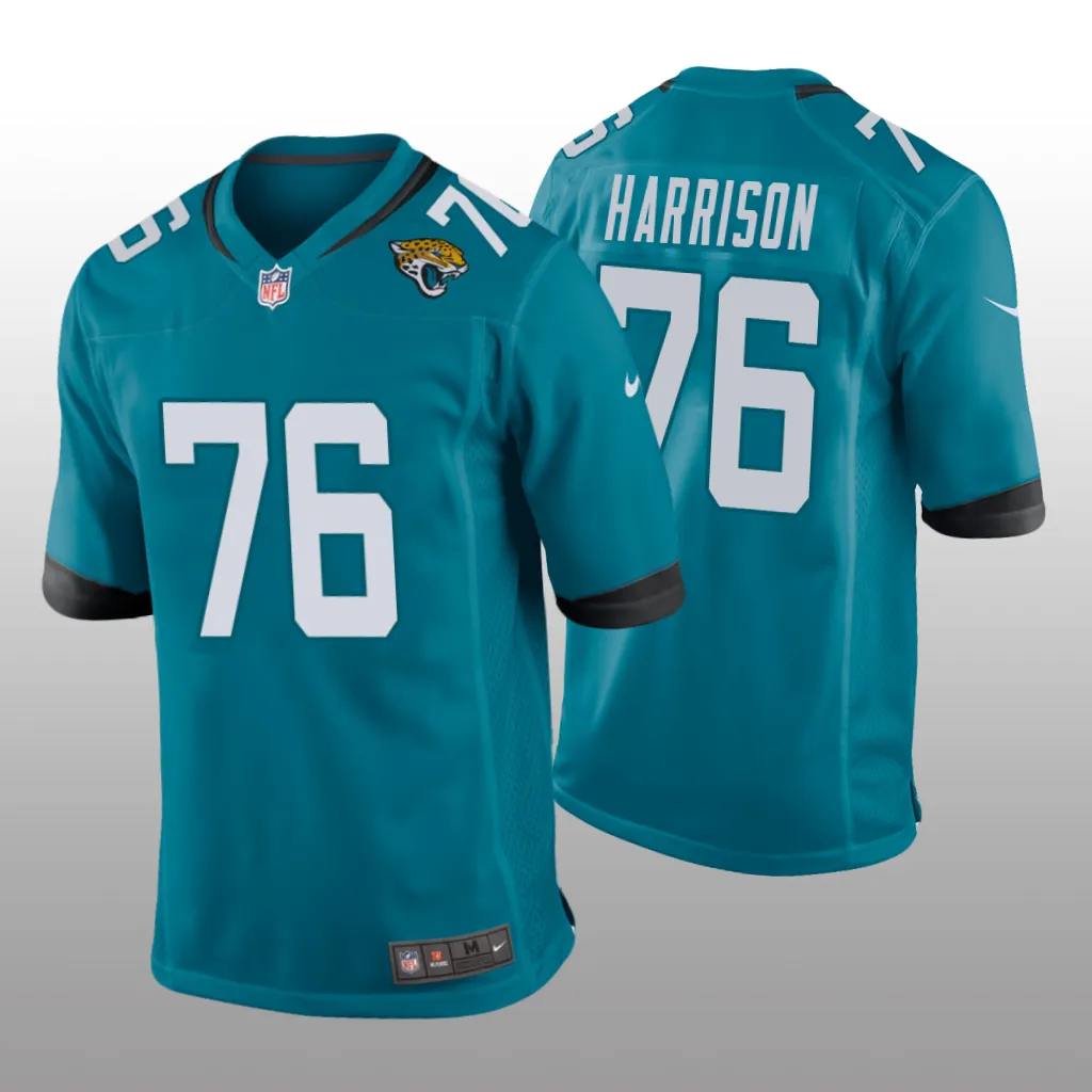 Jacksonville Jaguars Teal 2023 NFL Draft Anton Harrison Game Jersey