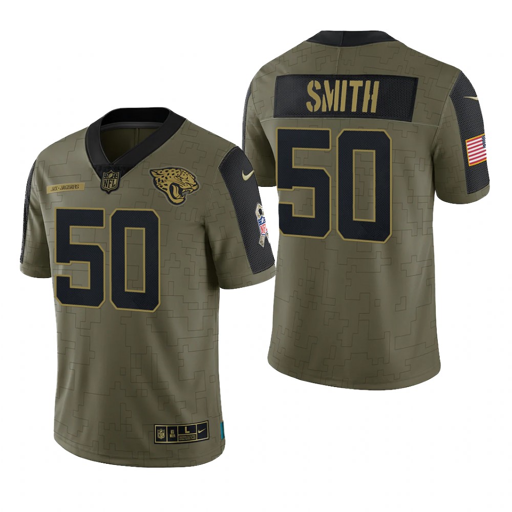 Jacksonville Jaguars Telvin Smith Olive Limited Jersey 2021 Salute To Service - Men's