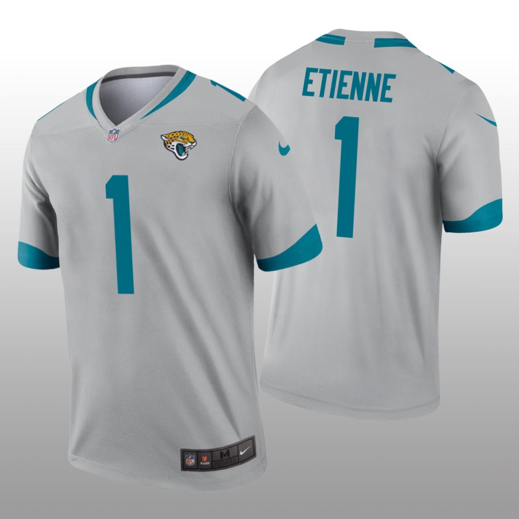 Jacksonville Jaguars Travis Etienne Silver Jersey Inverted Legend - Men's