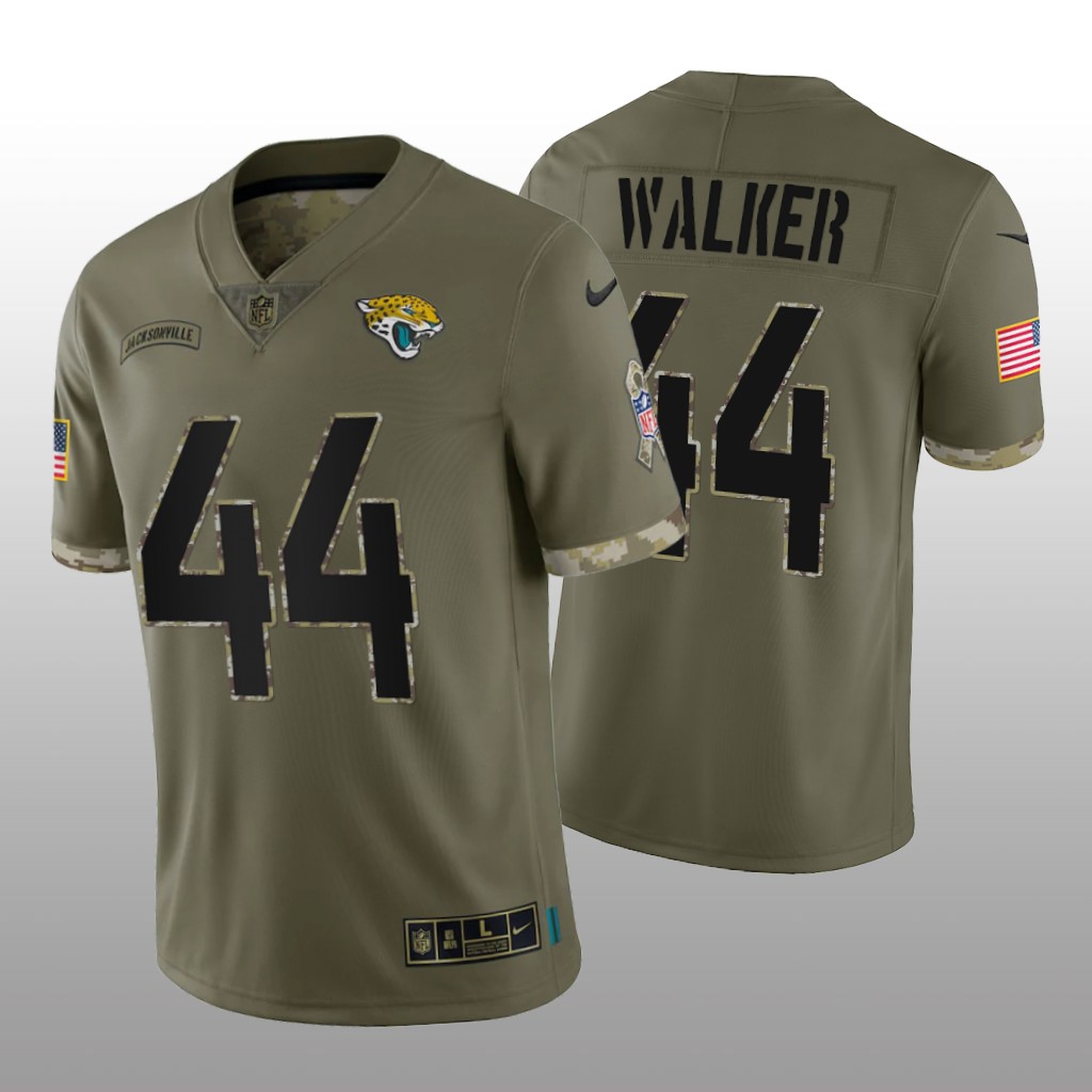 Jacksonville Jaguars Travon Walker Olive Limited Jersey 2022 Salute To Service - Men's
