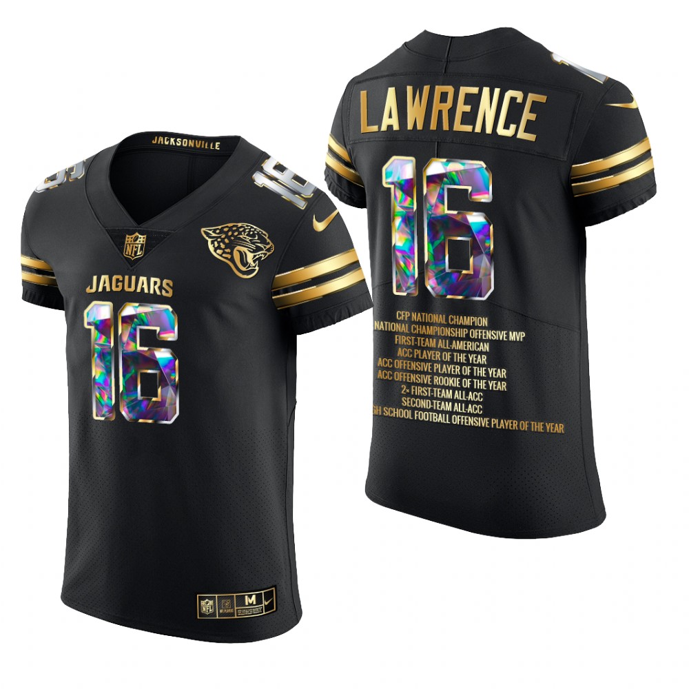Jacksonville Jaguars Trevor Lawrence Black Jersey Career Highlights Men's