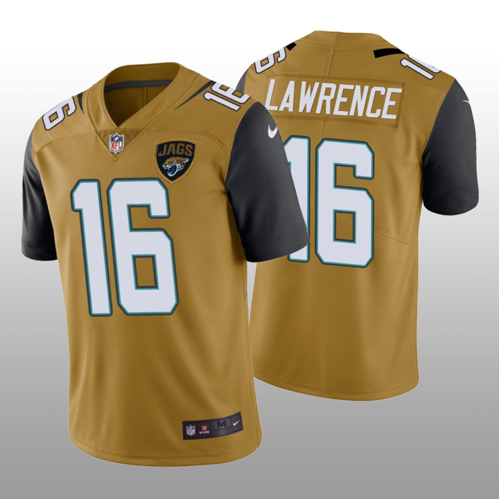 Jacksonville Jaguars Trevor Lawrence Gold Jersey Color Rush Limited - Men's