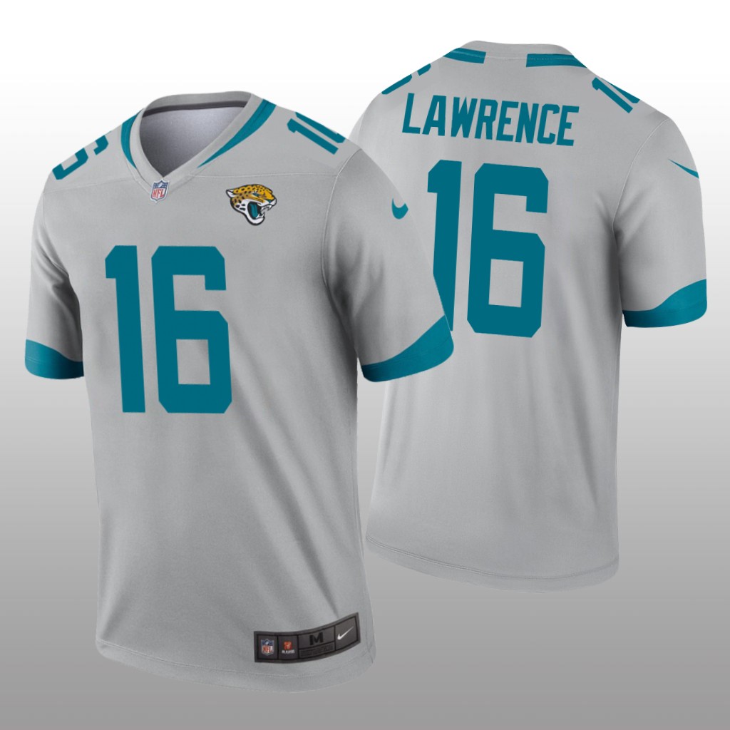 Jacksonville Jaguars Trevor Lawrence Silver Jersey Inverted Legend - Men's