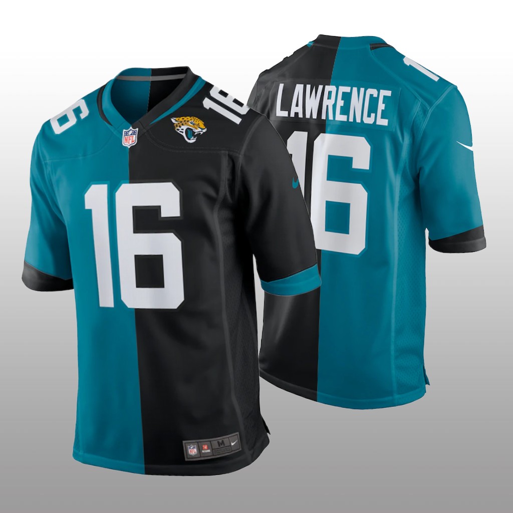 Jacksonville Jaguars Trevor Lawrence Teal Black Split 2021 NFL Draft - Men's