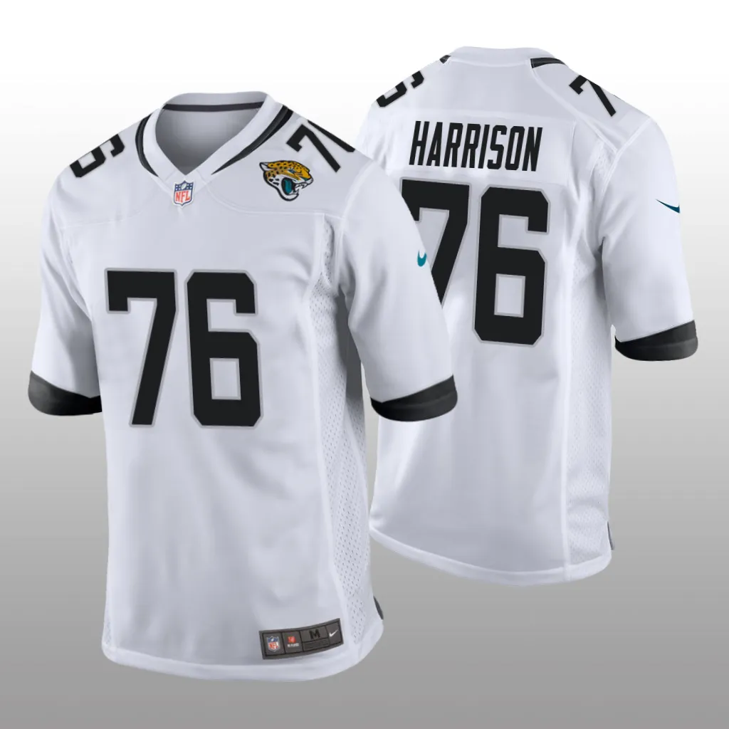 Jacksonville Jaguars White 2023 NFL Draft Anton Harrison Game Jersey