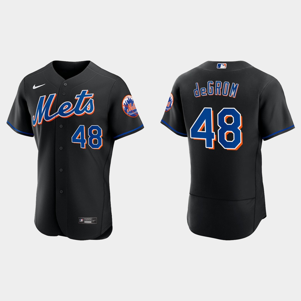 Jacob deGrom New York Mets 2022 Alternate Jersey - Black