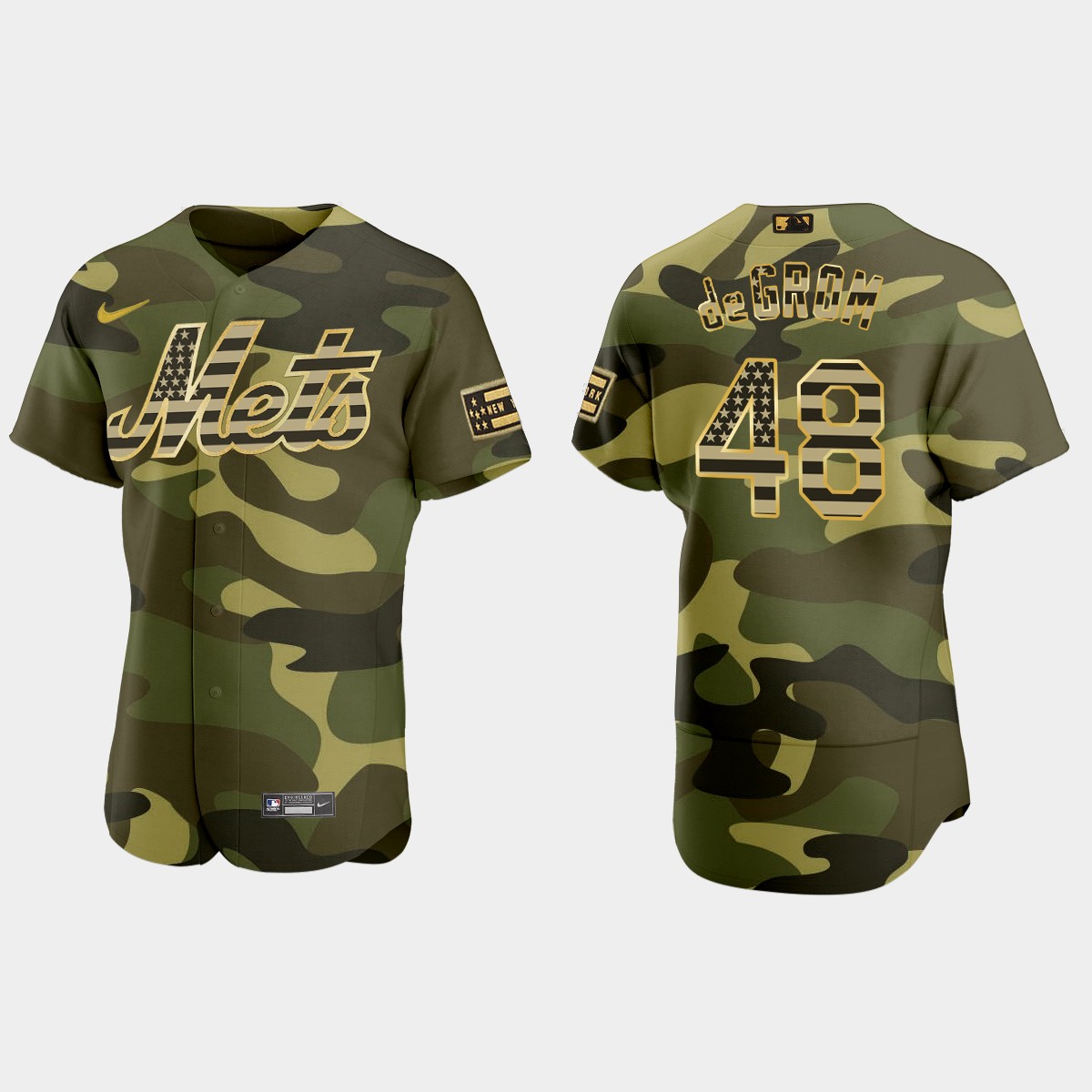 Jacob deGrom New York Mets 2022 Armed Forces Day Jersey - Camo