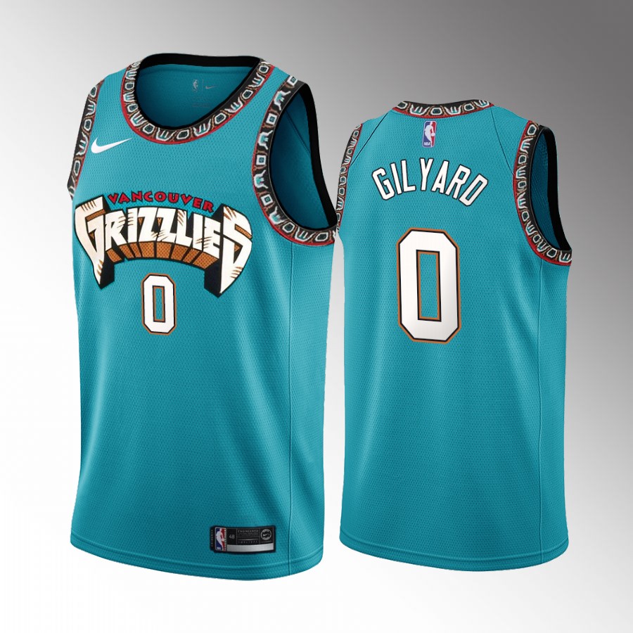 Jacob Gilyard Memphis Grizzlies #0 Turquoise Jersey 2022-23 Classic Edition Swingman