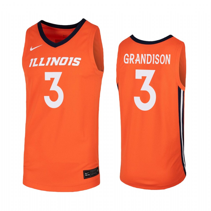 Jacob Grandison Illinois Fighting Illini Orange Jersey  College