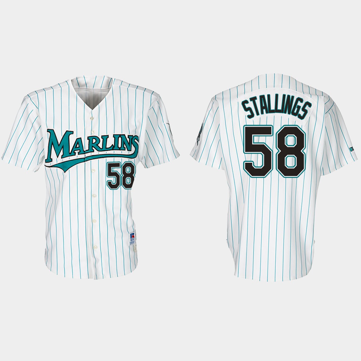 Jacob Stallings Florida Marlins 30th Anniversary Throwback Jersey - White Teal