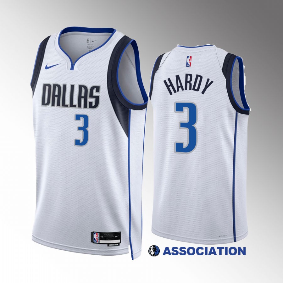 Jaden Hardy 2022-23 Dallas Mavericks White #3 Association Edition Jersey Swingman