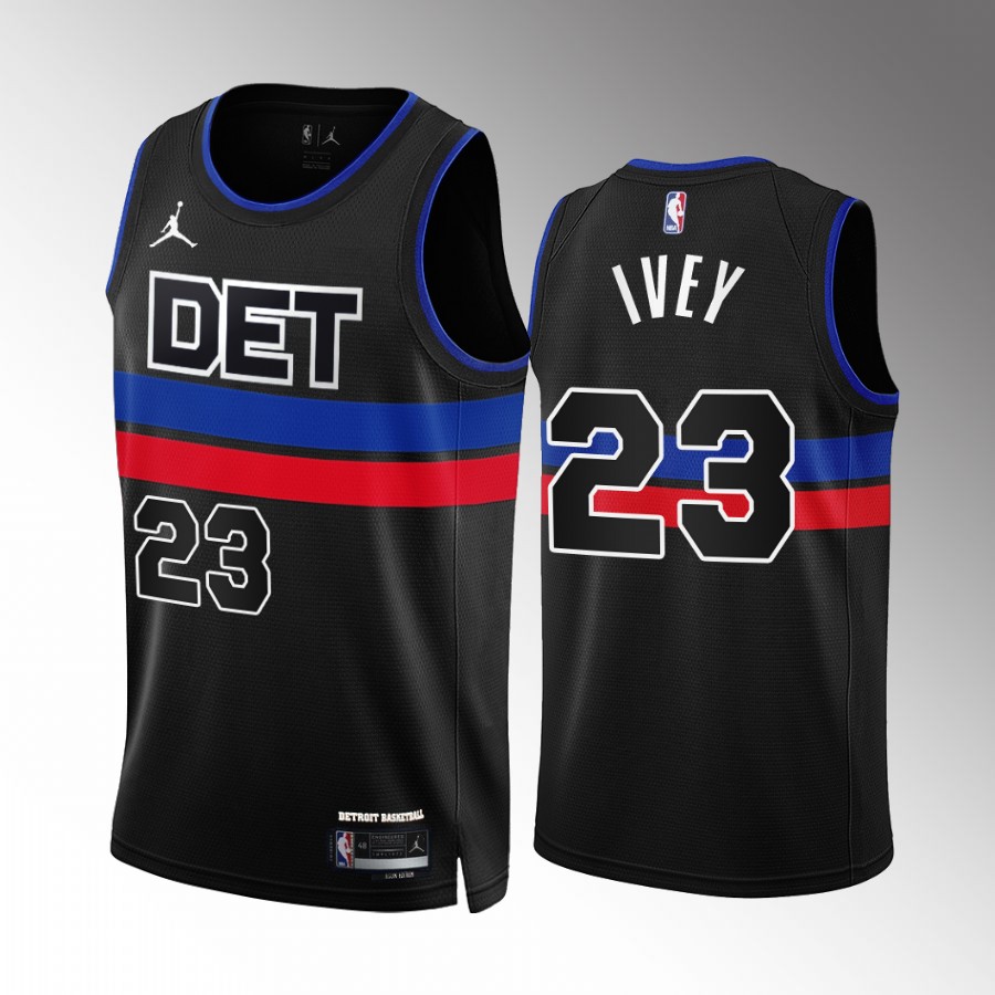 Jaden Ivey 2022-23 Detroit Pistons Black #23 Statement Edition Jersey Swingman