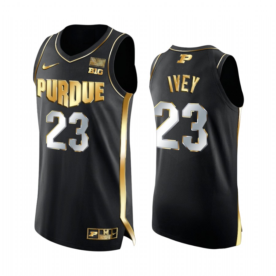Jaden Ivey Purdue Boilermakers Black Jersey 2021-22 Golden Edition
