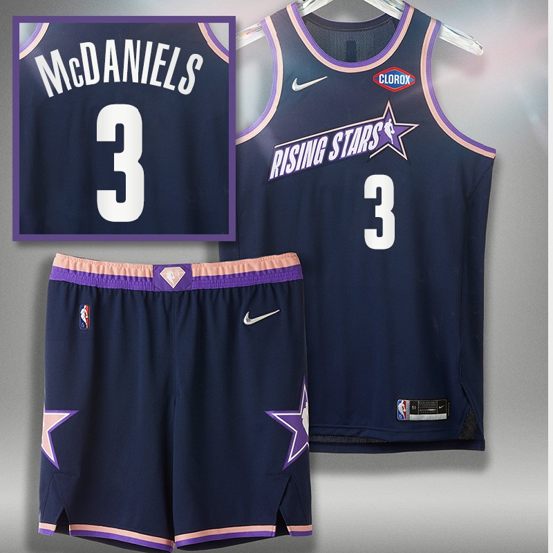Jaden McDaniels 2022 NBA Rising Stars Timberwolves Jersey Purple Uniform