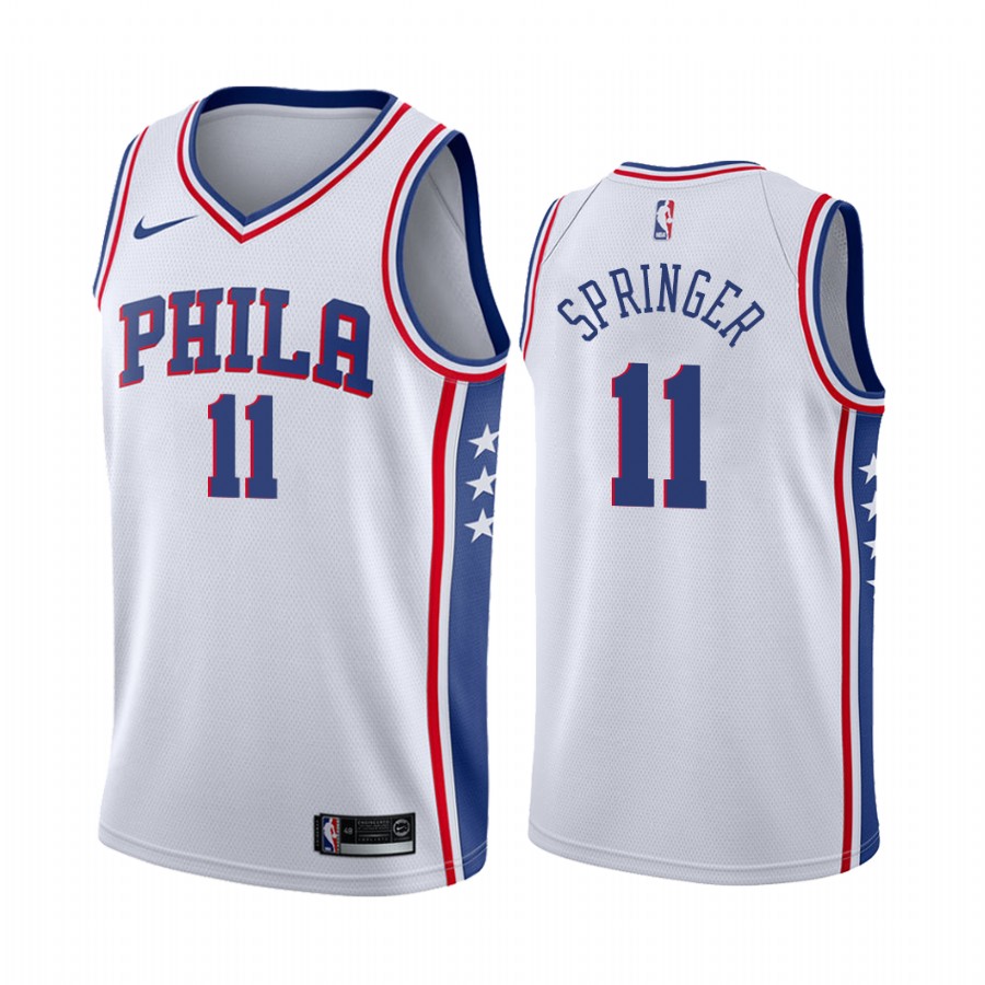 Jaden Springer 2021 NBA Draft Philadelphia 76ers Classic Edition Jersey White