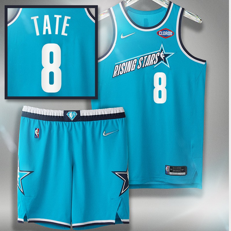 Jae'Sean Tate 2022 NBA Rising Stars Rockets Jersey Blue Team Barry Uniform