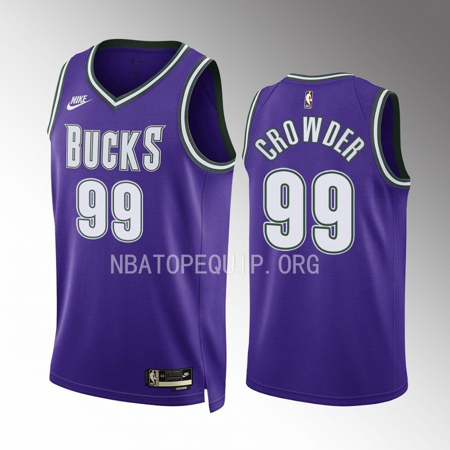 Jae Crowder 2022-23 Milwaukee Bucks Purple #99 Classic Edition Jersey Swingman