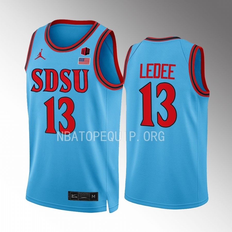 Jaedon LeDee San Diego State Aztecs Blue Jersey 2022-23 Alternate