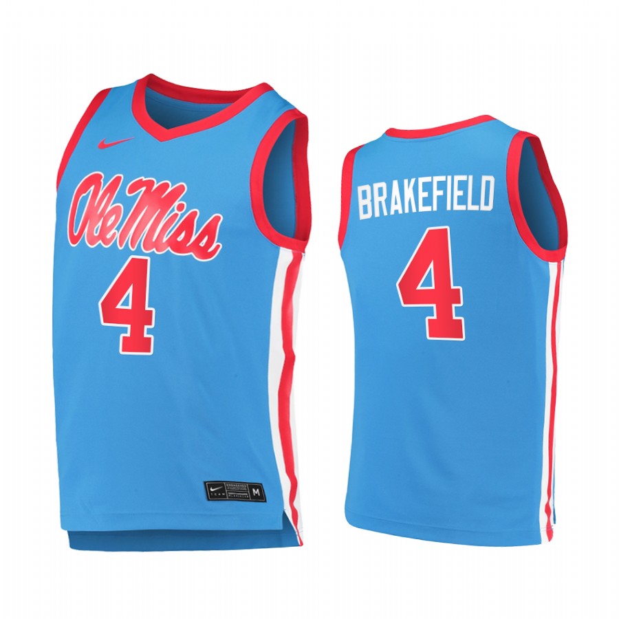Jaemyn Brakefield Ole Miss Rebels Blue Jersey 2021 transfer