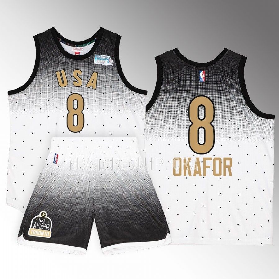 Jahlil Okafor All-Star USA Jersey 2016 NBA Rising Stars White #8 Shorts Set