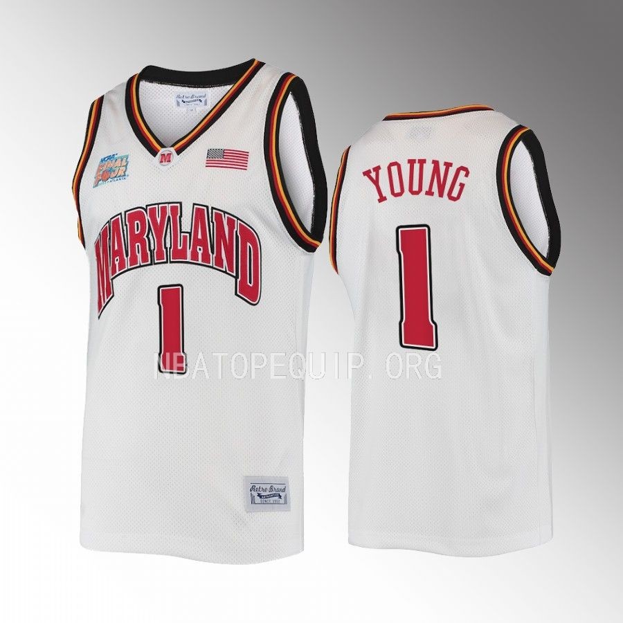Jahmir Young Maryland Terrapins White Jersey 2022-23 Classic Commemorative Retro Final 4