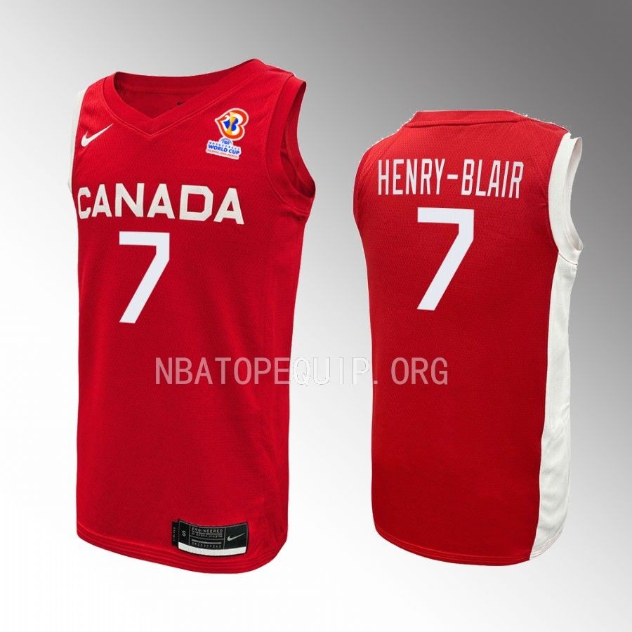 Jahvon Henry-Blair Canada  FIBA World Cup 2023 Red Jersey #7