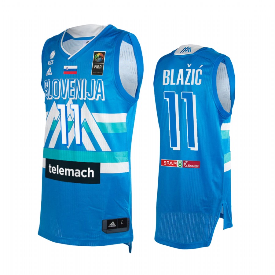 Jaka Blazic Slovenia  #11 Blue 2021 Tokyo Olymipcs Home Jersey