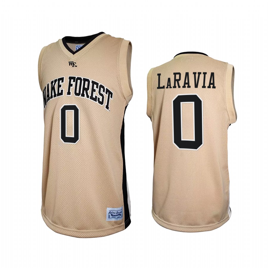 Jake LaRavia Wake Forest Demon Deacons Gold Jersey Retro