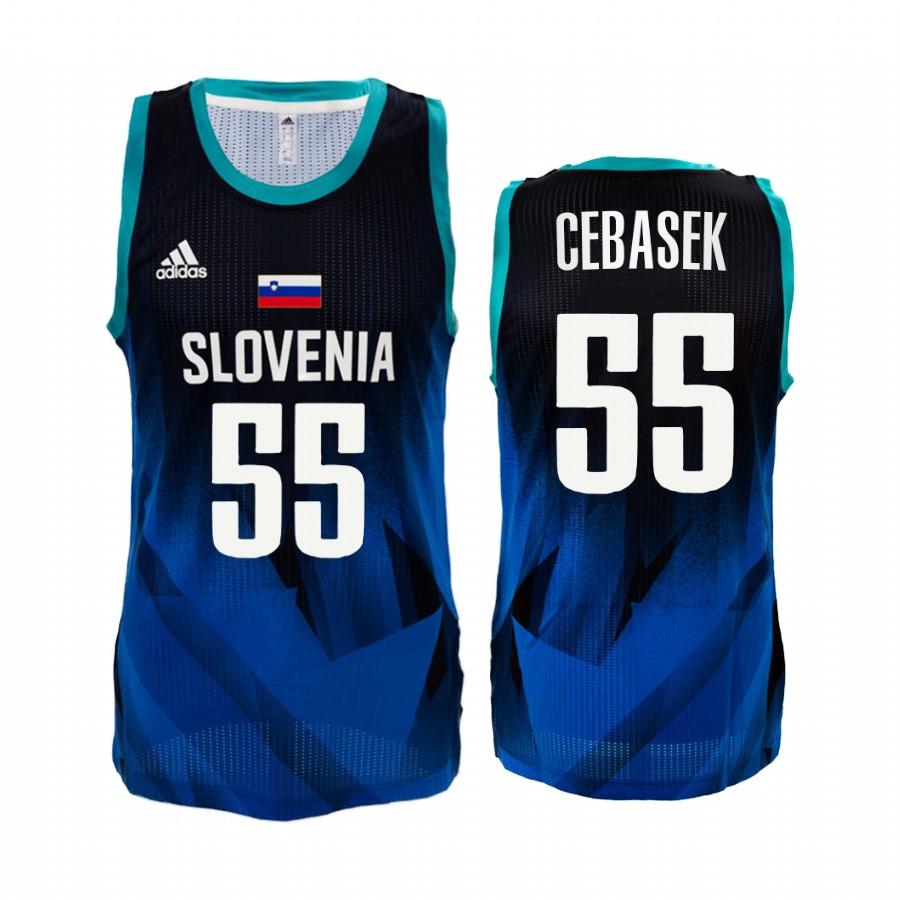 Jakob CebaSek Slovenia  #55 Blue 2021 Tokyo Olymipcs Limited Jersey