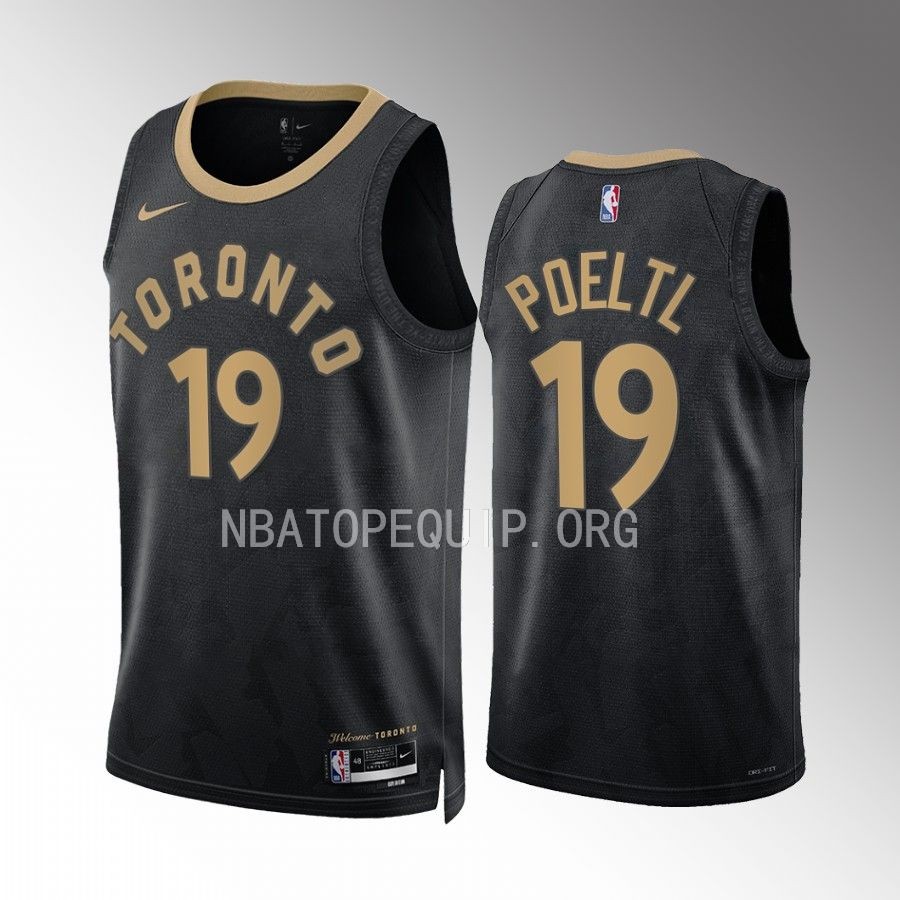Jakob Poeltl Toronto Raptors #19 Black Jersey 2022-23 City Edition Swingman