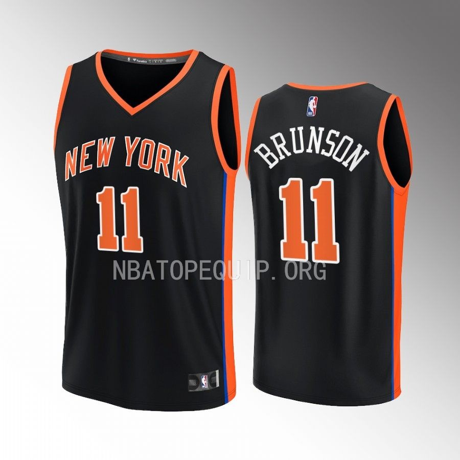 Jalen Brunson New York Knicks Black City Edition 11 Jersey 2022 Trade