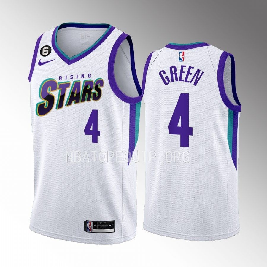 Jalen Green 2023 NBA Rising Stars White Jersey Houston Rockets #4