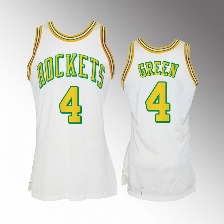 Jalen Green Houston Rockets #4 White Jersey Heritage 1996-1971