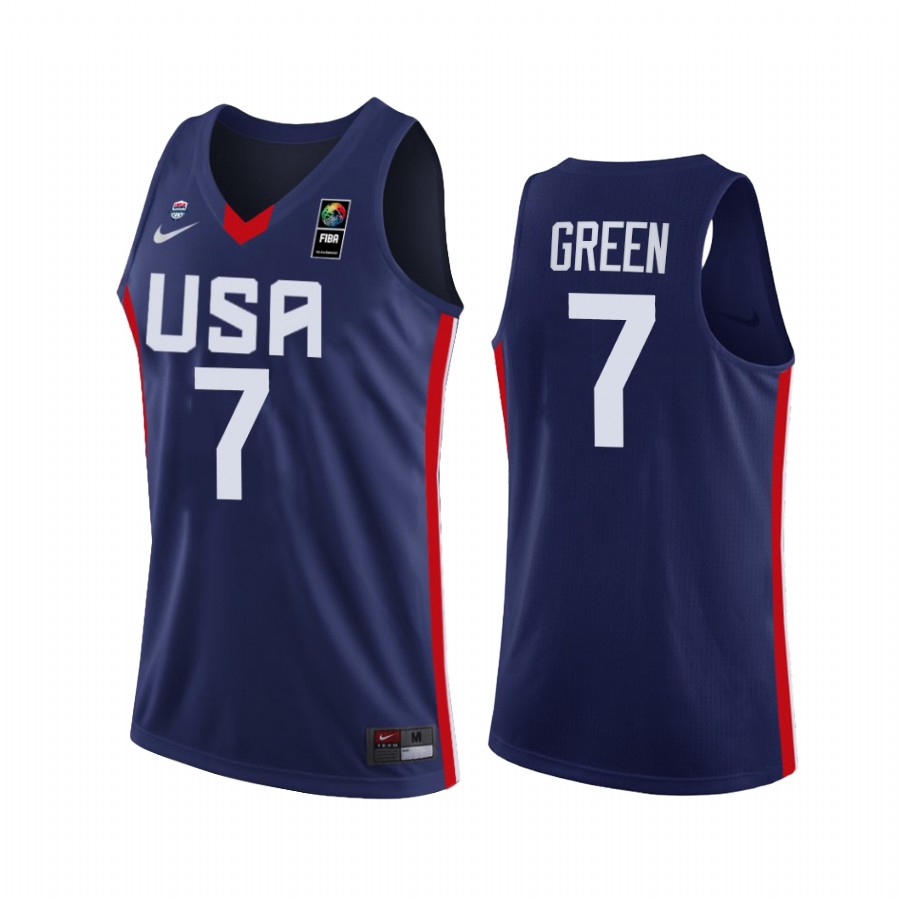 Jalen Green USA  #7 Navy Jersey 2018 FIBA Under-17 World Cup MVP No.1 NBA Prospect