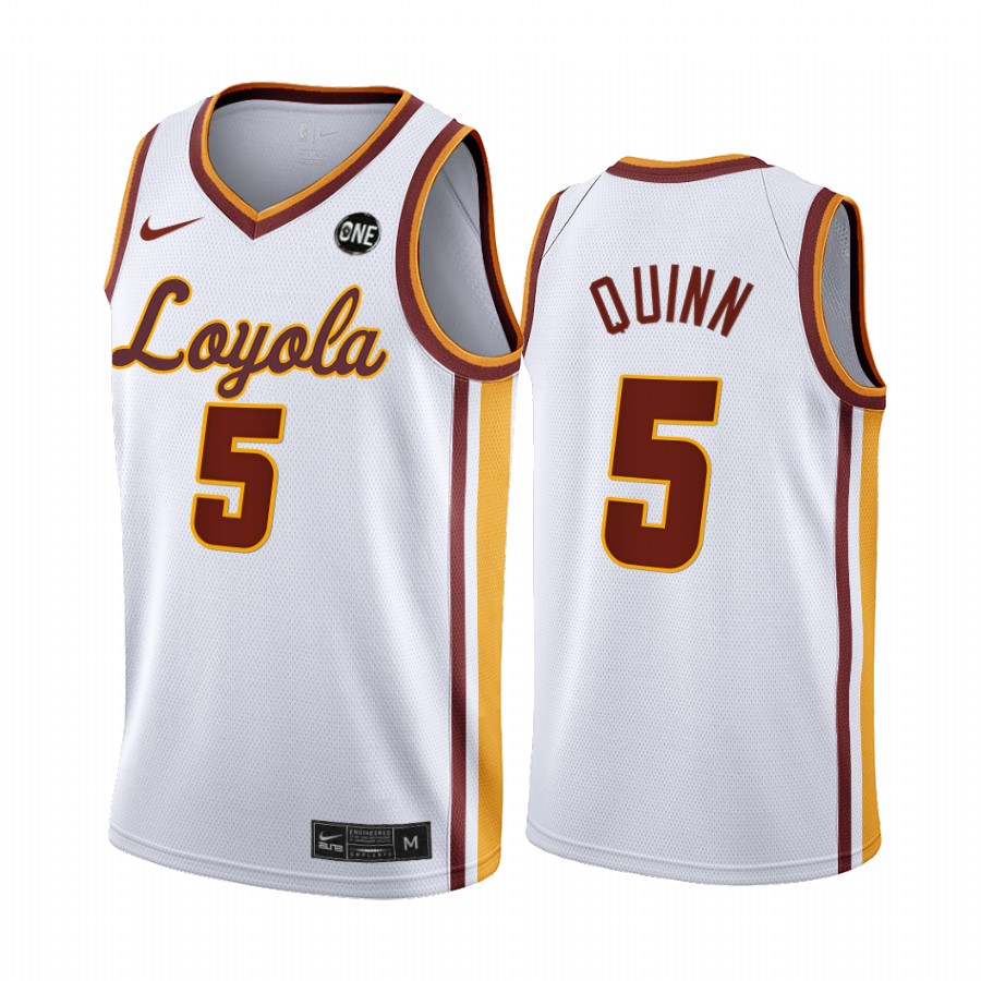 Jalen Quinn Loyola Chicago Ramblers White Jersey 2022-23 College