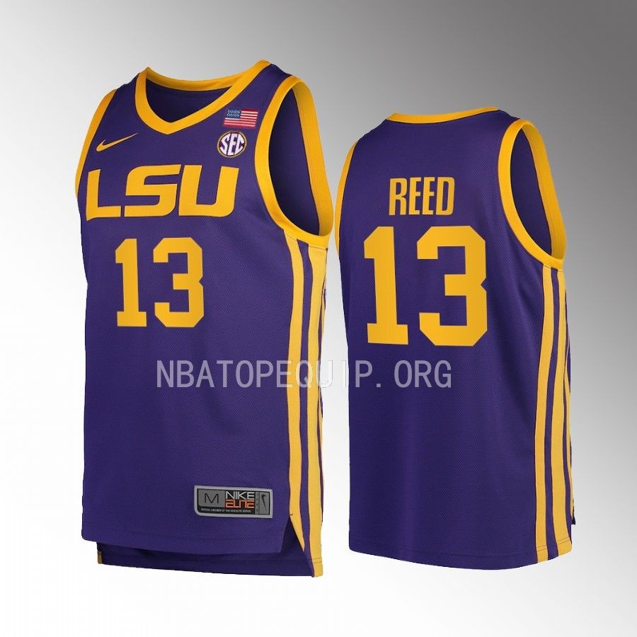 Jalen Reed LSU Tigers Purple Jersey 2022-23 College