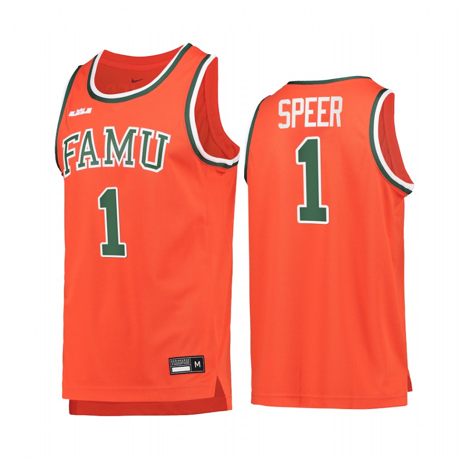 Jalen Speer FAMU Rattlers Orange Jersey 2022 College