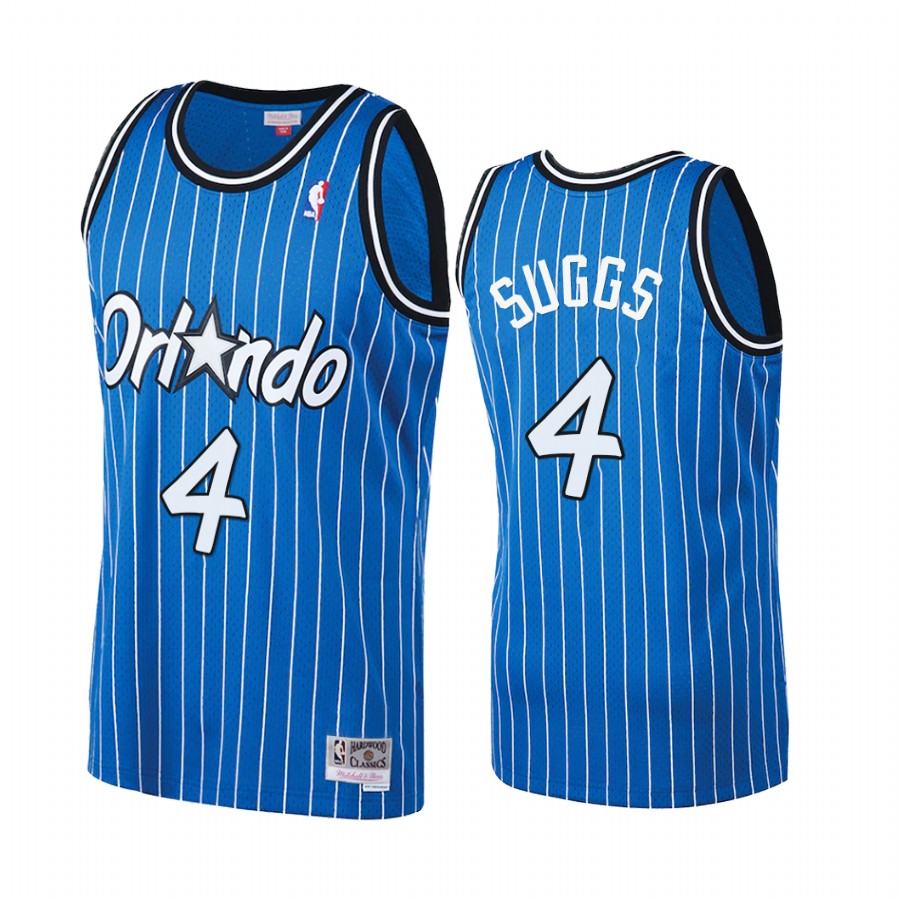 Jalen Suggs 4 Orlando Magic Hardwood Classics Blue Jersey Vintage