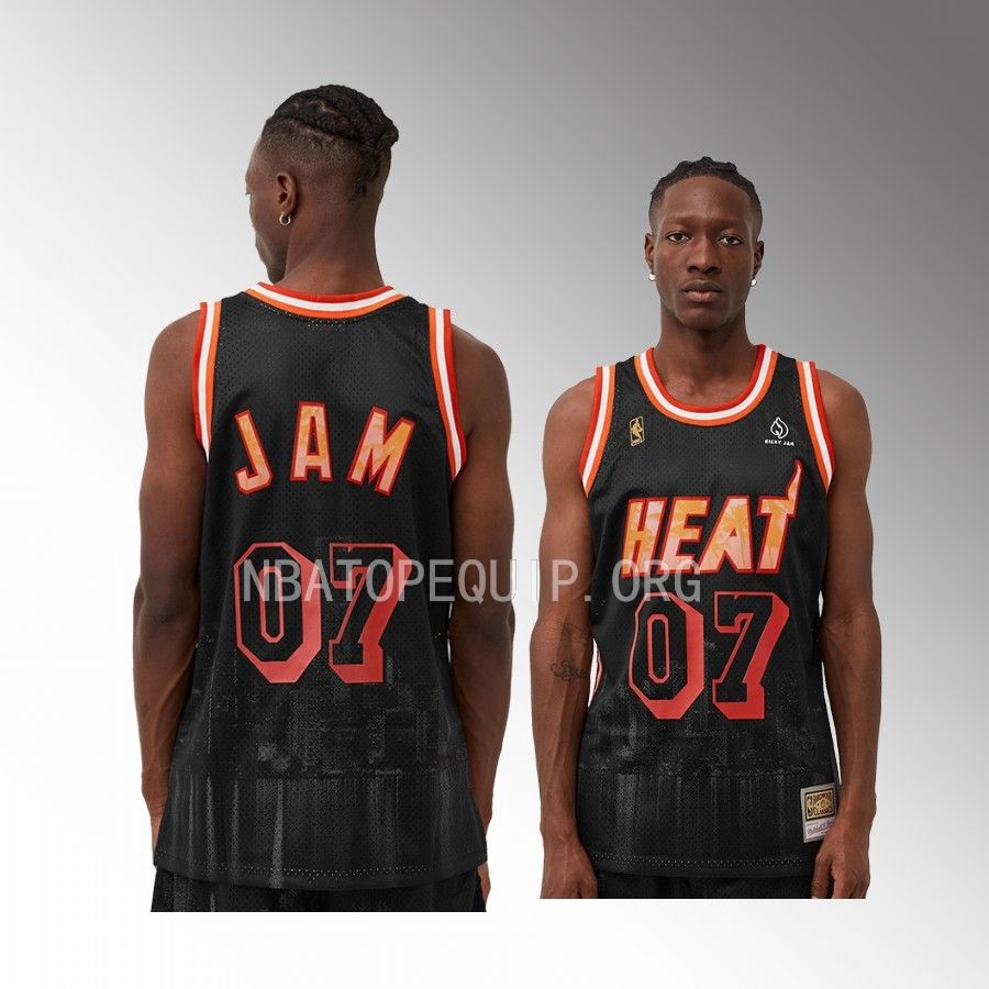 JAM NICKY JAM X MN Miami Heat #07 Black Jersey Swingman