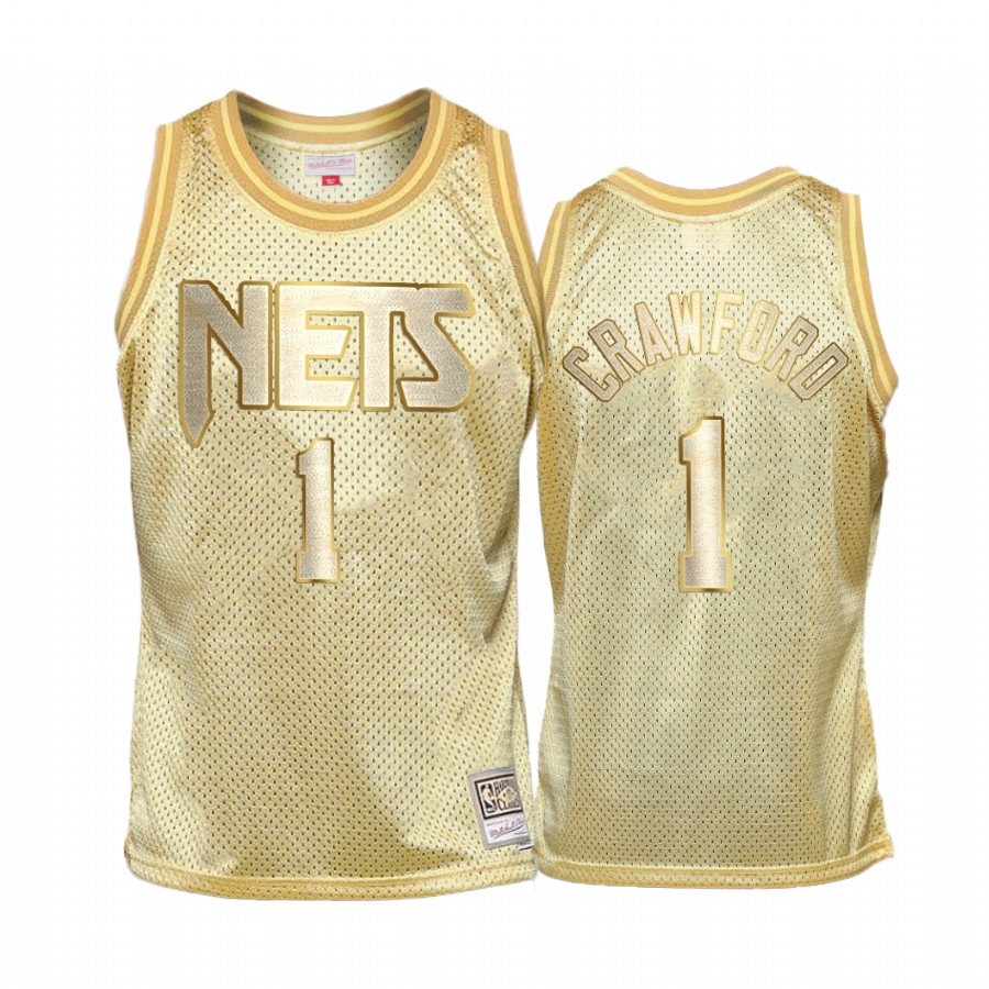 Jamal Crawford #1 Brooklyn Nets Golden HWC Limited Jersey