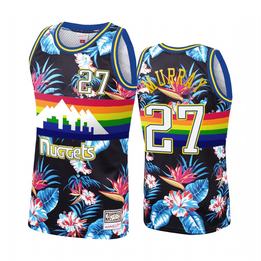Jamal Murray #27 Denver Nuggets Black Floral Fashion Jersey