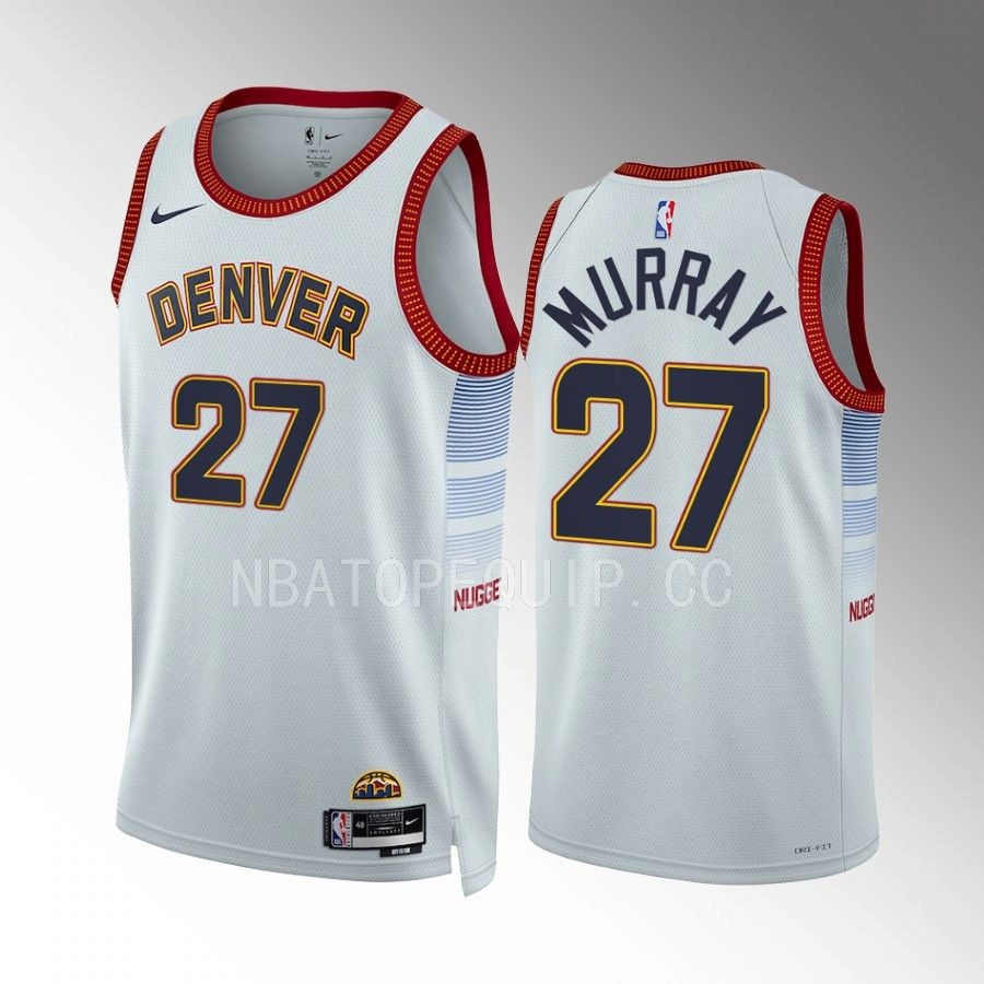 Jamal Murray 2022-23 Denver Nuggets White #27 City Edition Jersey Swingman