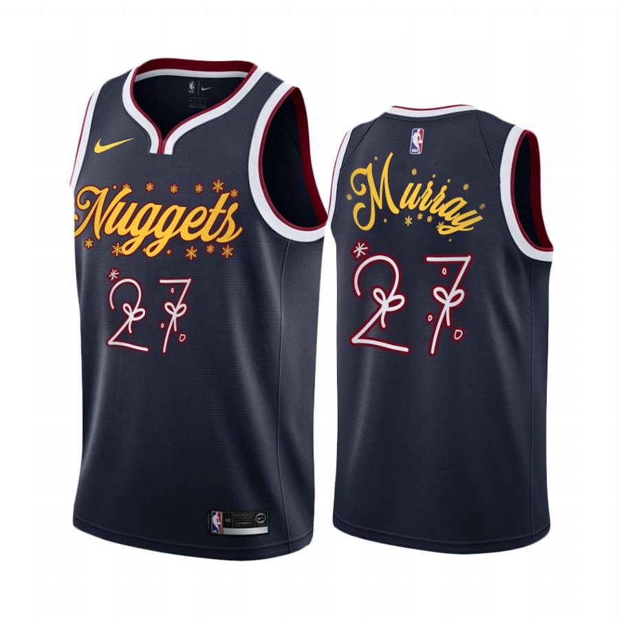 Jamal Murray Denver Nuggets 2020 Christmas Night Navy Jersey Festive Special Edition