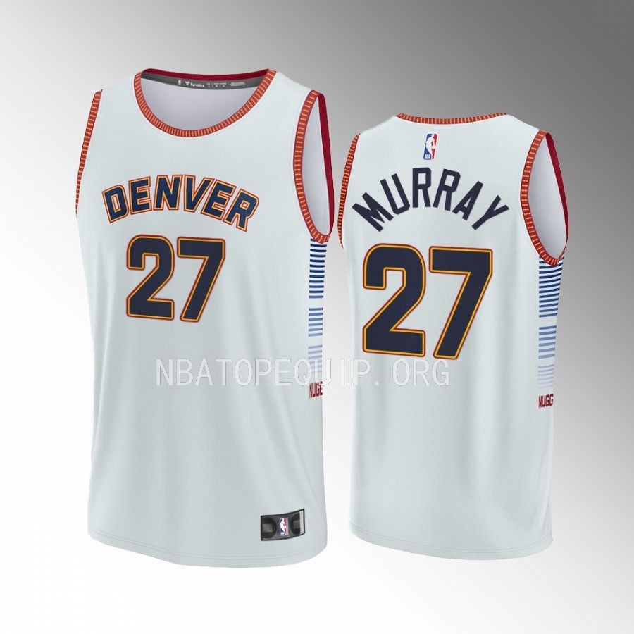 Jamal Murray Nuggets #27 Gray Jersey Fast Break Fastbreak 2022-23 City Edition